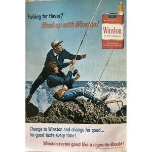 WINSTON Cigarette-Telescope - Filter Blend - Taste Good - 1961 Vintage Print Ad